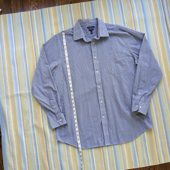 ⭐ Croft & Barrow Easy Care Classic Fit plaid dress shirt size 16.5 34/35 - Picture 3 of 8